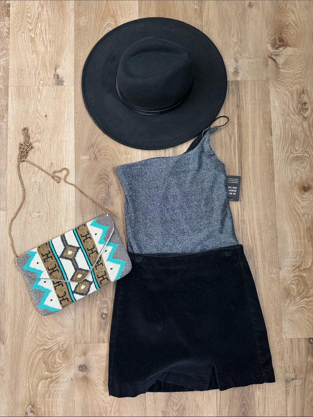 Express One-Shoulder Sparkle Grey Bodysuit